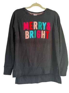 Royce Brand Merry & Bright Crewneck Sweatshirt Size M Black
